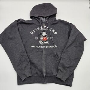 Disneyland Resort Mickey Mouse 1955 Hoodie Authentic Original Charcoal Gray Sz L